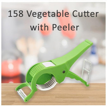 2-in-1 Vegetable & Fruit Cutter with Stainless Steel Blades buy 1 get 1 Free