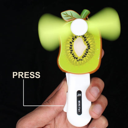 Kid's Mini Fruit Fans - Battery-Free (Multi Color, Pack of 2)