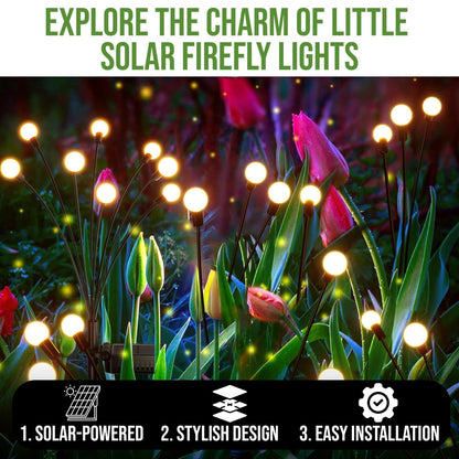 8 LED Solar Garden Lights - Starburst Fountain, Flash Mode, Color Changing, Waterproof