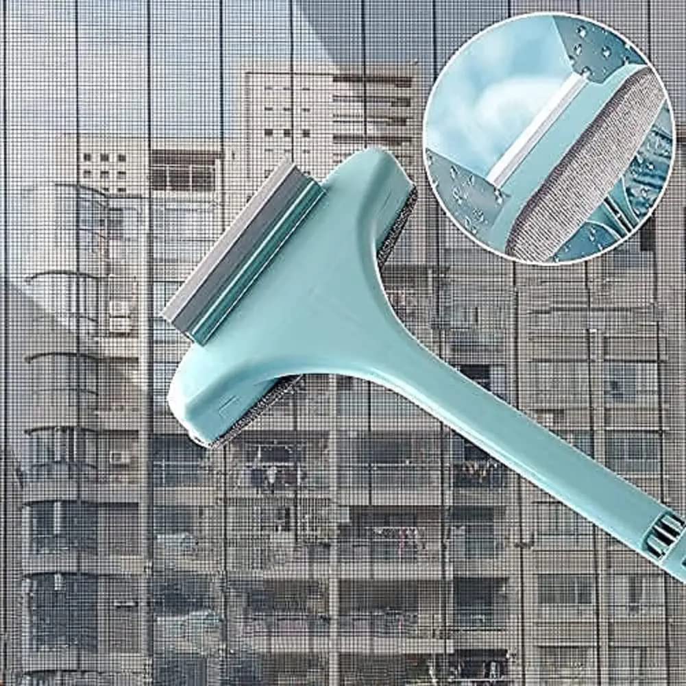 2-in-1 Window Mesh Cleaner with Extended Handle